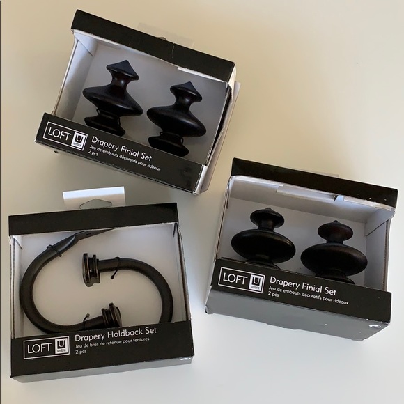 Umbra Wall Decor New Loft Umbra Drapery Finial Set Holdback Set